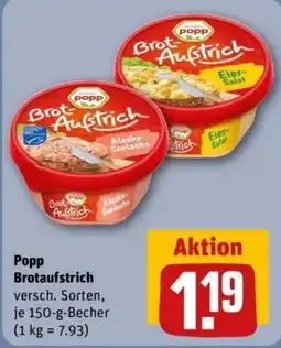 REWE Popp Brotaufstrich Angebot