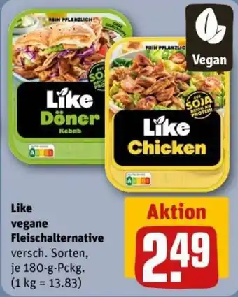 REWE Like vegane Fleischalternative Angebot