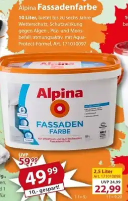 Sonderpreis Baumarkt Alpina Fassadenfarbe Angebot