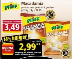 Norma Priff Macadamia Angebot