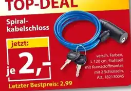 Sonderpreis Baumarkt Spiral-kabelschloss Angebot