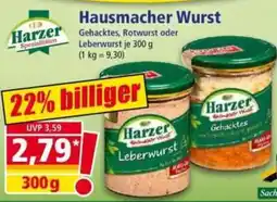 Norma Harzer Spezialitäten Leberwurst Angebot
