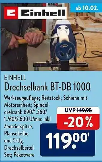 Aldi Nord Einhell Drechselbank Bt-db 1000 Angebot