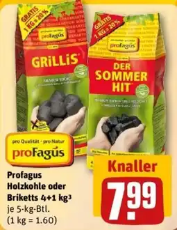 REWE Profagus Holzkohle oder Briketts Angebot