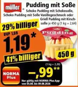 Norma müller Pudding mit Soße Angebot