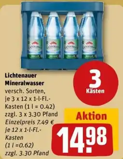 REWE Lichtenauer Mineralwasser Angebot