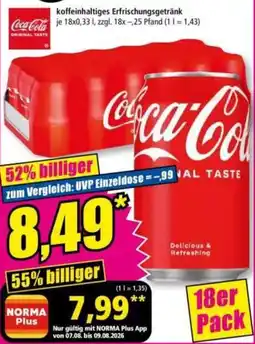 Norma Coca-Cola Original Taste Angebot