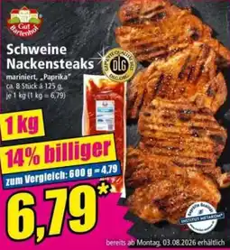 Norma Schweine Nackensteaks Angebot