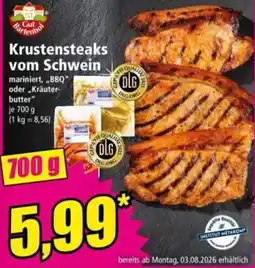 Norma Gut Bartenhof Krustensteaks vom Schwein Angebot