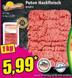 Norma GUT LANGENHOF Puten Hackfleisch gewürzt Angebot