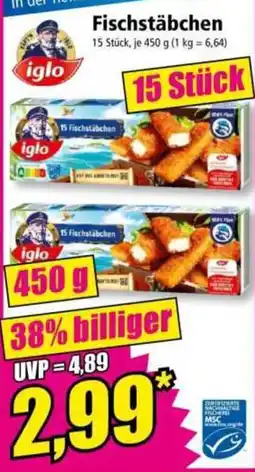 Norma iglo Fischstäbchen Angebot