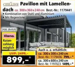 Norma CHILLROI Pavillon mit Lamellendach Angebot