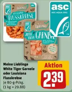 REWE Meine Lieblinge White Tiger Garnele oder Louisiana Flusskrebse Angebot