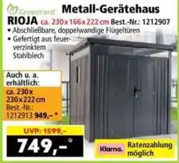 Norma GreenYard Metall-Gerätehaus RIOJA Angebot