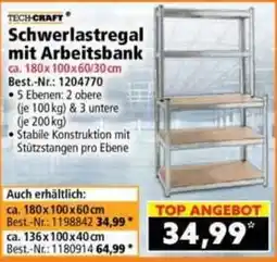 Norma TECH-CRAFT Schwerlastregal mit Arbeitsbank Angebot