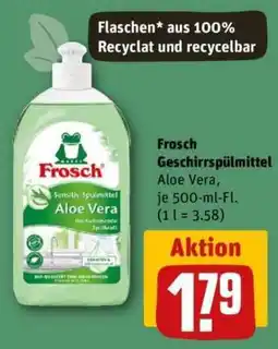 REWE Frosch Geschirrspülmittel Aloe Vera Angebot