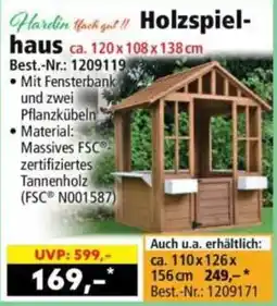 Norma Hardin Holzspielhaus Angebot