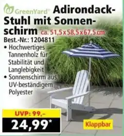 Norma GreenYard Adirondack-Stuhl mit Sonnenschirm Angebot