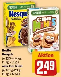 REWE Nestlé Nesquik oder Cini Minis Angebot