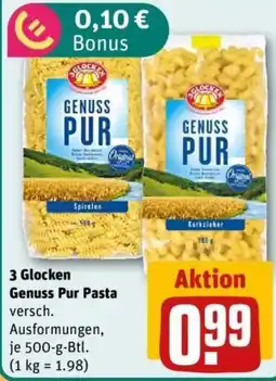 REWE 3 Glocken Genuss Pur Pasta Angebot
