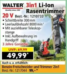 Norma WALTER 3in1 Li-Ion Rasentrimmer Angebot