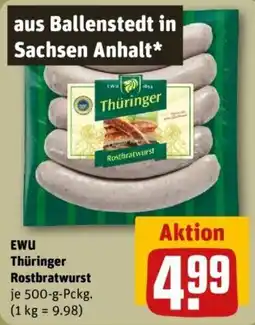 REWE EWU Thüringer Rostbratwurst Angebot