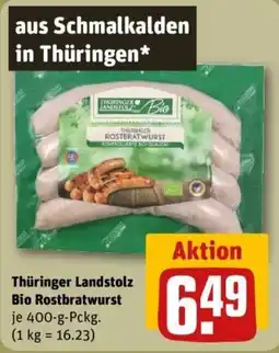 REWE Thüringer Landstolz Bio Rostbratwurst Angebot