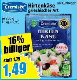 Norma Cremisée Hirtenkäse griechischer Art Angebot