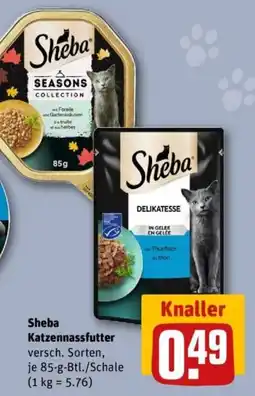 REWE Sheba Katzen Nassfutter Angebot