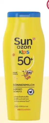 Rossmann Sunozon Sonnenmilch Kids LSF 50 + Angebot