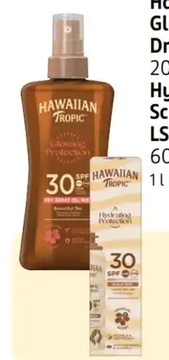 Rossmann Hawaiian Tropic Glowing Protection Dry Spray Oil Mist LSF 30 Angebot