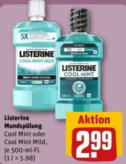 REWE Listerine Mundspülung Cool Mint Angebot