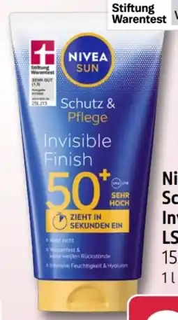 Rossmann Nivea Sun Schutz & Pflege Invisible Finish LSF 50+ Angebot