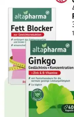 Rossmann Altapharma Ginkgo Gedächtnis + Konzentration Angebot