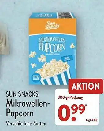 Aldi Nord Sun Snacks Mikrowellen-popcorn Angebot