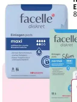 Rossmann Facelle Diskret Hygiene-Einlagen Angebot