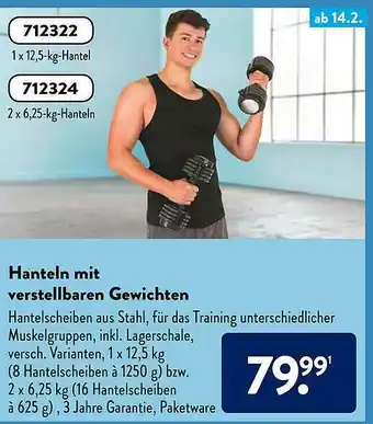 Aldi Süd Hanteln Mit Verstellbaren Gewichten Angebot