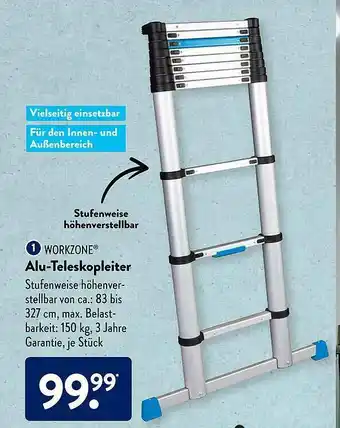 Aldi Süd Workzone Alu-teleskopleiter Angebot