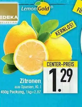 E-Center Zitronen Lemongold Angebot