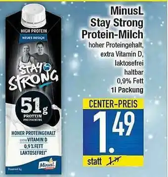 E-Center MinusL Stay Strong Protein-milch Angebot