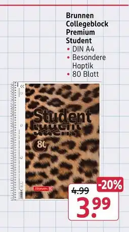 Rossmann Brunnen collegeblock premium student Angebot