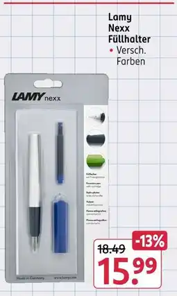 Rossmann Lamy nexx füllhalter Angebot