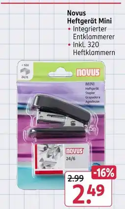 Rossmann Novus heftgerät mini Angebot