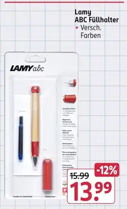 Rossmann Lamy abc füllhalter Angebot