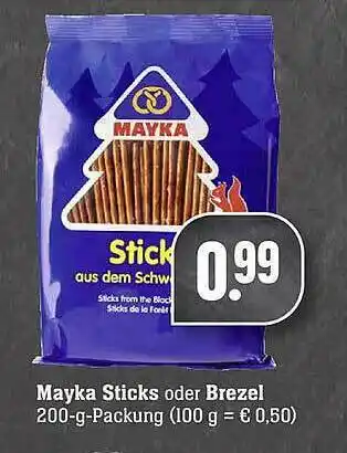 E-Center Mayka Sticks Oder Brezel Angebot