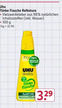 Rossmann Uhu flinke flasche renature Angebot
