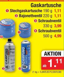 Zimmermann Camping germany stechgaskartusche Angebot