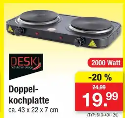 Zimmermann Deski doppelkochplatte Angebot