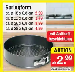 Zimmermann Springform ca. ø 18 x 6,8 cm Angebot