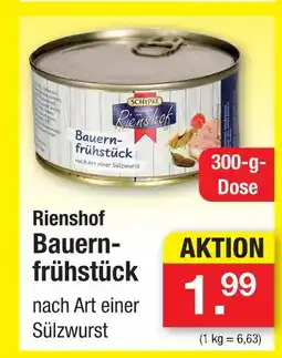 Zimmermann Rienshof bauernfrühstück Angebot